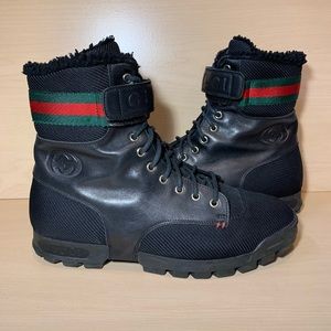 (SOLD!) GUCCI HIGH TOP BOOTS LEATHER/FUR/ STRAPS